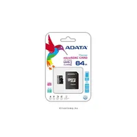 Memória-kártya 64GB MicroSDHC + Adapter UHS-I CLASS10 ADATA : AUSDX64GUICL10-RA1