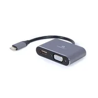 Adapter USB Type-C to HDMI + VGA display Gembird : A-USB3C-HDMIVGA-01