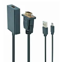 kábel VGA to HDMI adapter cable 0,15m Black Gembird : A-VGA-HDMI-01