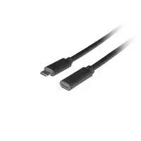 Lanberg USB-C M/F kábel 500cm : CA-USBE-20CC-0005-BK