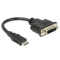 Adapter HDMI Mini-C male > DVI 24+5 female 20cm Delock fekete : DELOCK-65564