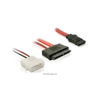 SATA kábel Micro SATA anya + 2 tűs hálózati SATA átalakító kábel Deloc : DELOCK-84384
