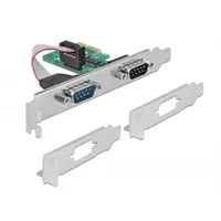 PCI Express Soros port RS232 2db Delock PCIe-kártya : DELOCK-89918