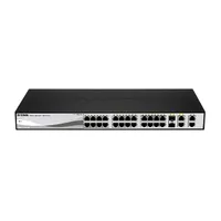24 port Switch 10/100 Smart Switch + 2 Combo 1000BaseT/SFP + 2 Gigabit : DES-1210-28P