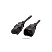 PC tápkábel hosszabbító, 1,8m, fekete, C13/F-C14/M Delock : EQUIP-112100