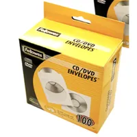 CD/DVD boríték papír ablakos fehér : FELLOWES-90691
