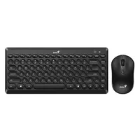 Vezetéknélküli billentyűzet + egér Genius LuxeMate Q8000 fekete HU : GENIUS-31340013404