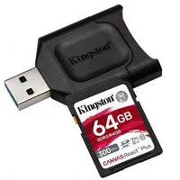 Memória-kártya 64GB SD + olvasó (SDXC Class 10 UHS-II U3) Kingston Can : MLPR2_64GB