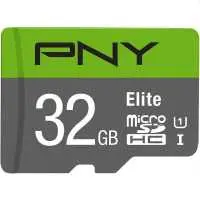 32GB Memória-kártya microSDXC Elite Class10 +adapterrel PNY : P-SDU32GU185GW-GE