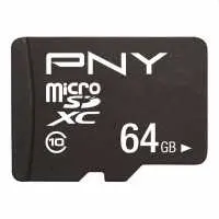 64GB Memória-kártya microSDXC Performance Plus Class10 +adapterrel PNY : P-SDU64G10PPL-GE