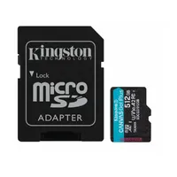 Memória-kártya 512GB microSDXC Class10 Kingston Canvas Go! Plus + adap : SDCG3_512GB