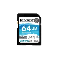 Memória-kártya 64GB SD (SDXC Class 10 UHS-I U3) Kingston Canvas Go Plu : SDG3_64GB