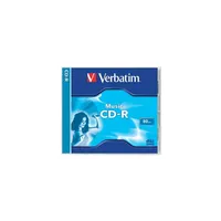 CD-R lemez, 700MB, 80min, 16x, normál tok, VERBATIM Live it! : VERBATIM-43365