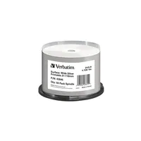 DVD-R lemez, nyomtatható ezüst felület, no-ID, 4,7GB, 16x, hengeren, V : VERBATIM-43645