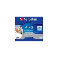 BD-R BluRay lemez, kétrétegű, nyomtatható, 50GB, 6x, normál tok, VERBA : VERBATIM-43736