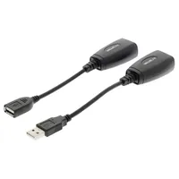 Aktív USB 2.0 Hosszabbító Kábel A Dugasz - A Aljzat 50.0 m Fekete : VLCRP6050